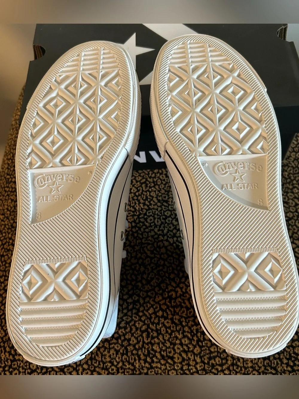 Converse AS high top platform white leather new, never worn, women’s 10 - Picture 5 of 5